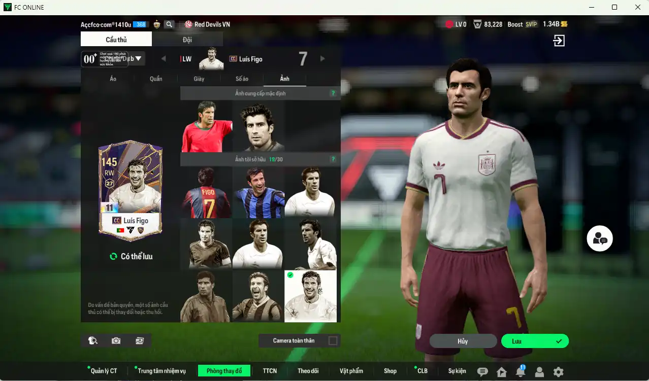 Ảnh Inter Milan 82.803b có Crespo ITM+7, Verón ITM+7, Perisic PTG+8, Figo CC+11 (bù), Calhanoglu SPT+7, Matthaus DC+10, Vieira UT+10, Augusto 23HW+11, Zanetti LN+11… Full miniface, còn rất nhiều thẻ GIẢM THUẾ vs coin ITM. HLV Xịn, dư nhiều CP, đã đào tạo full chỉ số ct