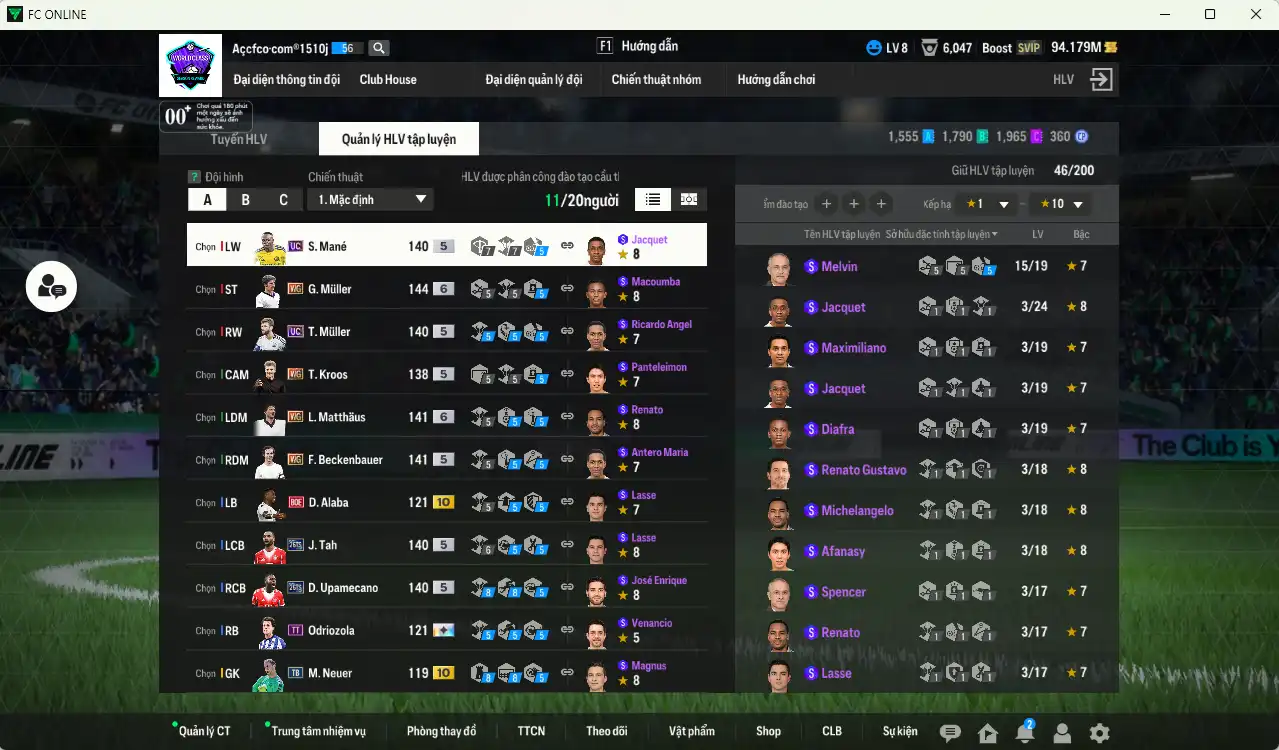 Ảnh Bayern Munich 7.245b có Matthaus WG+6, G. Muller WG+6, Mané UC, Beckenbauer WG, Upamecano 26TS, T. Muller UC… HLV Xịn