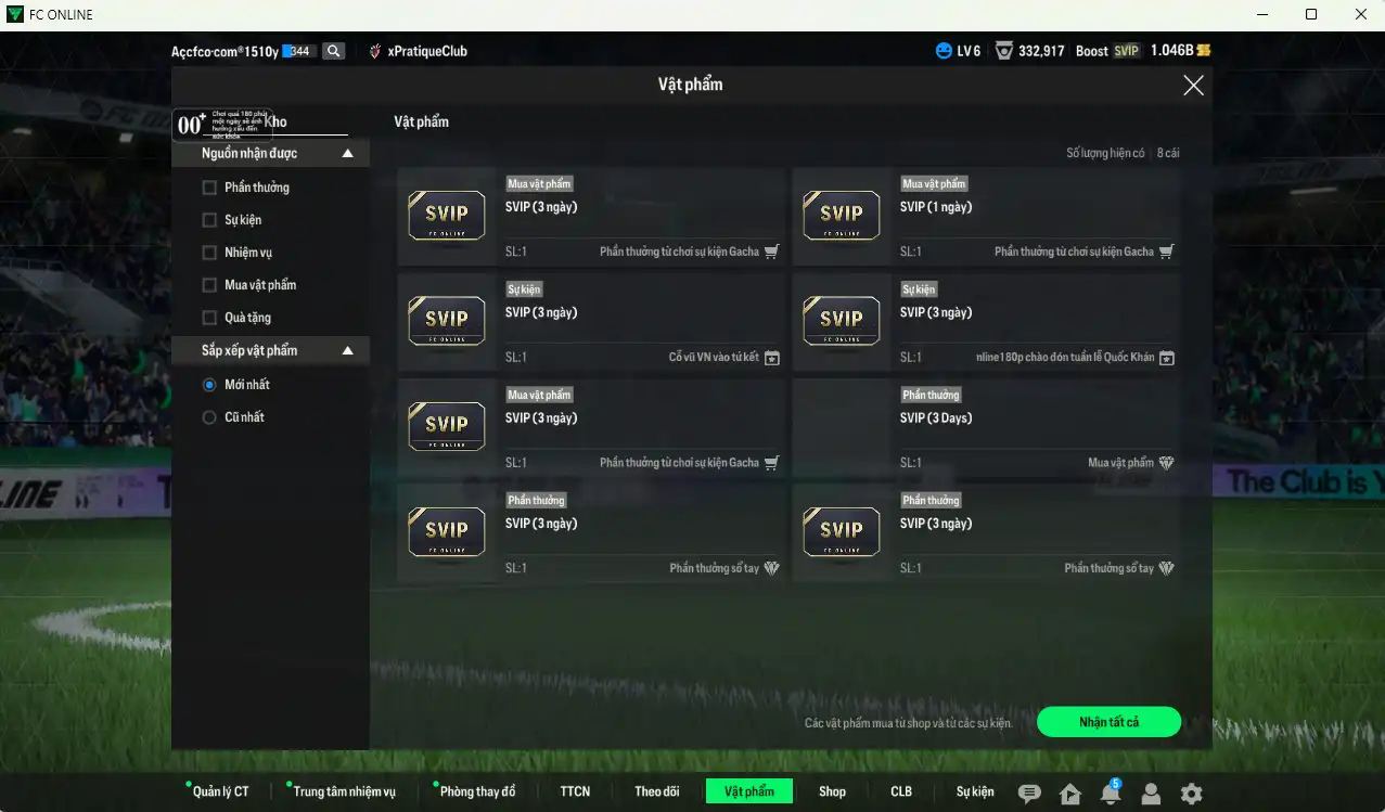 Ảnh Quốc Dân 20.840b dư 1b có CR6 WS+6, Yildiz 26TS+6, Beckenbauer WG+6, Matthaus DC+9, Kane DC+10, Rogério HW+11… Còn nhiều thẻ GIẢM THUẾ. HLV Xịn, dư nhiều CP, đã full đào tạo chiến thuật vs chỉ số ct