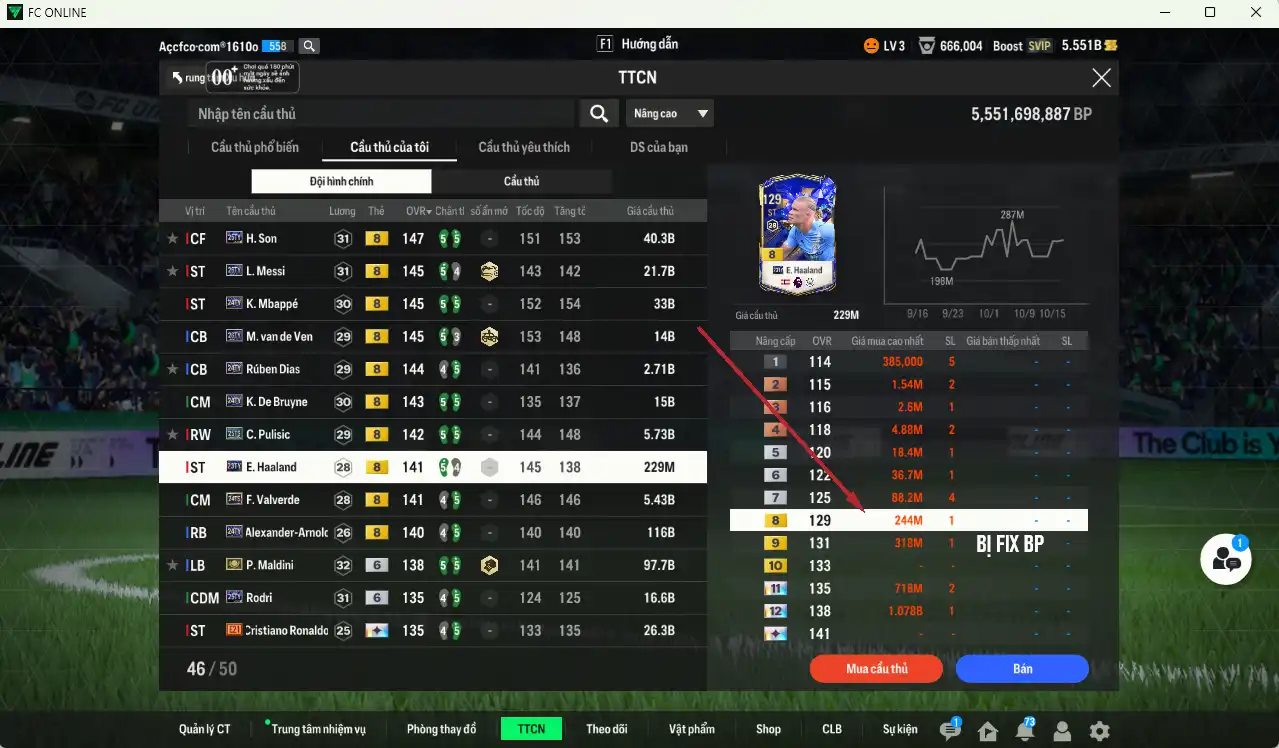 Ảnh [ACC Hiếm] Full mùa TOTY+8 vs TOTS+8 428.725b có Mbappé 24TY, H. Son 25TY, Messi 26TY, K. De Bruyne 24TY, Pulisic 25TS, Valverde 24TS, Haaland 23TY, Dias 23TY, Van de Ven 26TY… Full miniface, còn nhiều thẻ GIẢM THUẾ. HLV Siêu Xịn, đã full đào tạo chiến thuật lẫn chỉ số cầu thủ, còn rất nhiều CP và TC